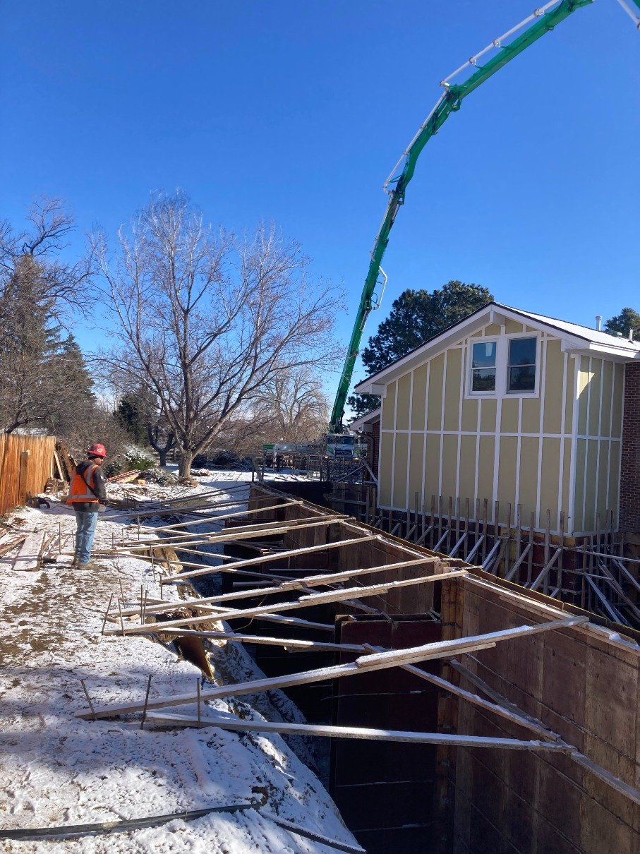 Home addition construction in progress by Culligan Construction